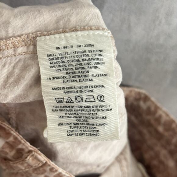 Anthropologie Pants Womens 27 The Wanderer Straight Ankle Utility Linen Blend - Picture 14 of 14